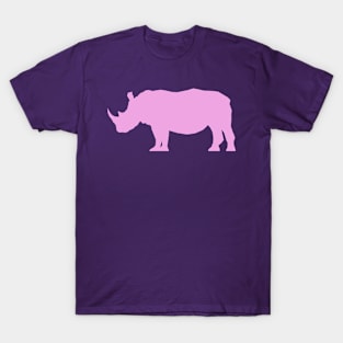 Rhino profile - pink T-Shirt